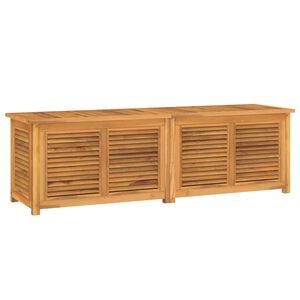 vidaXL Caja de almacenaje de jard&iacute;n con bolsa teca maciza 175x50x55 cm