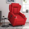 vidaXL Sillón elevable eléctrico cuero artificial rojo