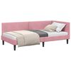 vidaXL Estructura de cama en esquina Rosa 90 cm x 190 cm Terciopelo