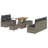 vidaXL Conjunto de sof&aacute;s de jard&iacute;n 8 pcs Gris rat&aacute;n sint&eacute;tico