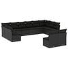 vidaXL Set de sof&aacute;s de jard&iacute;n 12 piezas cojines rat&aacute;n sint&eacute;tico negro