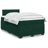 vidaXL Cama box spring con colch&oacute;n terciopelo verde oscuro 120x200 cm