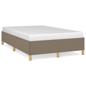 vidaXL Estructura de cama sin colch&oacute;n tela gris taupe 120x200 cm