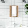 vidaXL Armario de ba&ntilde;o con espejo LED madera roble artisan 40x12x45 cm