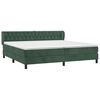 vidaXL Cama box spring con colch&oacute;n terciopelo verde oscuro 200x200 cm