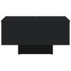 vidaXL Mesa de centro madera contrachapada negro 60x60x31,5 cm