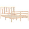 vidaXL Estructura de cama con cabecero madera maciza 140x200 cm
