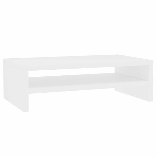 vidaXL Soporte para pantalla madera contrachapada blanco 42x24x13 cm
