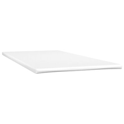 vidaXL Cama box spring colchón y LED cuero sintético blanco 100x200 cm
