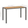 vidaXL Set comedor jard&iacute;n 6 pzas rat&aacute;n sint&eacute;tico y madera acacia gris