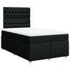 vidaXL Cama box spring con colch&oacute;n tela negro 120x200 cm