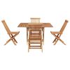 vidaXL Conjunto de Comedor de Jard&iacute;n Marr&oacute;n Madera de teca maciza
