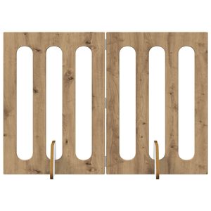 vidaXL Valla plegable para mascotas 2 pcs Roble Artesanal