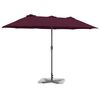 vidaXL Parasol de jardín Rojo burdeos 370 x 197 x 239 cm