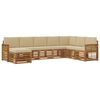 vidaXL Conjunto de sof&aacute;s de exterior 6 uds. Natural