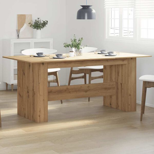 vidaXL Mesa de comedor madera ingeniería roble artisan 180x90x76 cm