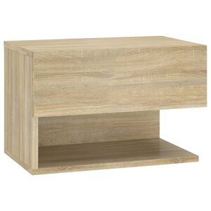 vidaXL Mesita de noche de pared roble Sonoma