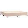 vidaXL Cama box spring con colch&oacute;n cuero sint&eacute;tico capuchino 200x200cm