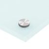 vidaXL Protecci&oacute;n salpicaduras cocina vidrio templado color leche 70x60 cm