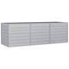 vidaXL Arriate de acero galvanizado plateado 240x80x77 cm