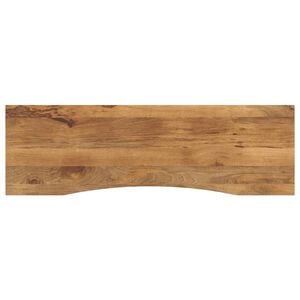 vidaXL Tablero escritorio con curva madera mango rugosa 160x50x2,5 cm