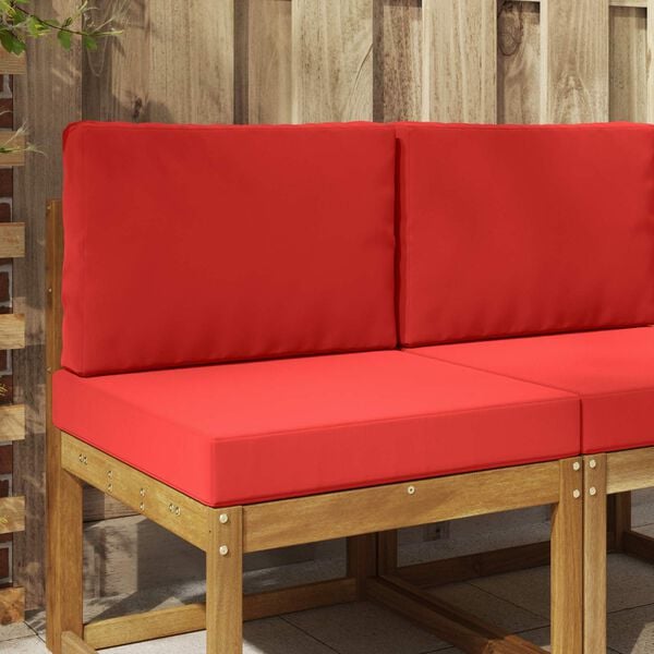 vidaXL Coj&iacute;n para sof&aacute; de exterior 2 pcs Rojo Poli&eacute;ster