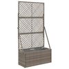 vidaXL Maceta de jard&iacute;n con enrejado Gris 70 x 30 x 135 cm
