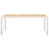 vidaXL Conjunto de comedor de jardín 9 piezas ratán sintético blanco