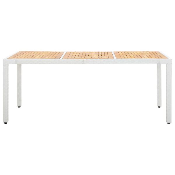 vidaXL Conjunto de comedor de jardín 9 piezas ratán sintético blanco