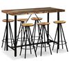 vidaXL Set de muebles de bar 7 piezas madera reciclada
