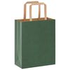 vidaXL Bolsas de papel con asas 250 uds verde 18x8x22 cm