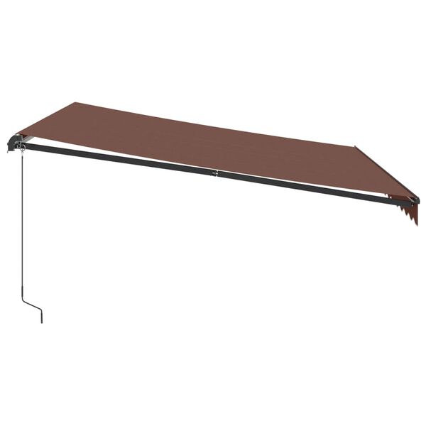 vidaXL Toldo retr&aacute;ctil manual marr&oacute;n 400x350 cm