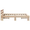 vidaXL Estructura de cama Natural 150 x 200 cm Madera de pino macizo