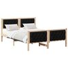 vidaXL Estructura de cama Negro 140 x 200 cm Madera de pino macizo