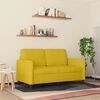 vidaXL Sof&aacute; de 2 plazas terciopelo amarillo 120 cm