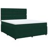 vidaXL Cama box spring con colch&oacute;n terciopelo verde oscuro 180x200 cm