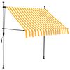 vidaXL Toldo manual retr&aacute;ctil con LED blanco y naranja 100 cm