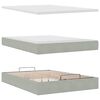 vidaXL Estructura cama otomana colchón terciopelo gris claro 140x190cm