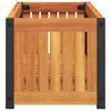 vidaXL Jardinera de madera maciza de acacia y acero 80x30x27,5 cm