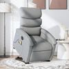vidaXL Sill&oacute;n de masaje el&eacute;ctrico reclinable elevable tela gris claro