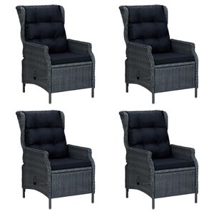 vidaXL Juego de comedor para jard&iacute;n de 5 piezas gris oscuro