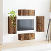vidaXL Conjunto de mueble para TV de pared 4 pcs Madera vieja