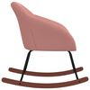 vidaXL Silla mecedora de tela rosa