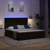 vidaXL Cama con almacenamiento y LED Negro 180 x 200 cm Terciopelo