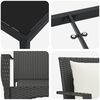 vidaXL Conjunto de Comedor de Jard&iacute;n 7 pcs Negro rat&aacute;n sint&eacute;tico