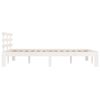 vidaXL Estructura de cama sin colch&oacute;n blanco 140x190 cm