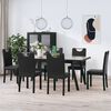vidaXL Sillas de comedor 6 unidades cuero sint&eacute;tico negro