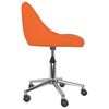 vidaXL Sillas de comedor giratorias 2 uds cuero sint&eacute;tico naranja