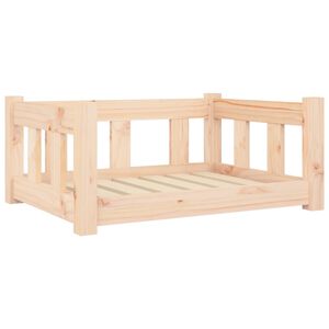 vidaXL Cama para perros madera maciza de pino 65,5x50,5x28 cm