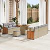 vidaXL Conjunto de sof&aacute;s de jard&iacute;n con coj&iacute;n 13 pcs Beige y Gris Claro